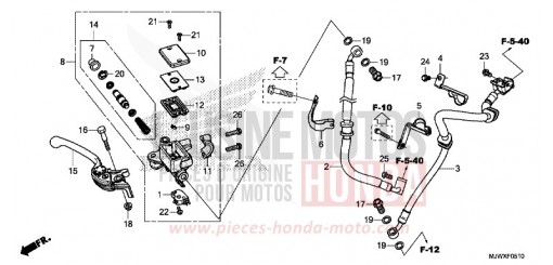 FRONT BRAKE MASTER CYLINDER (CB500XA/CB400XA) CB500XAJ de 2018